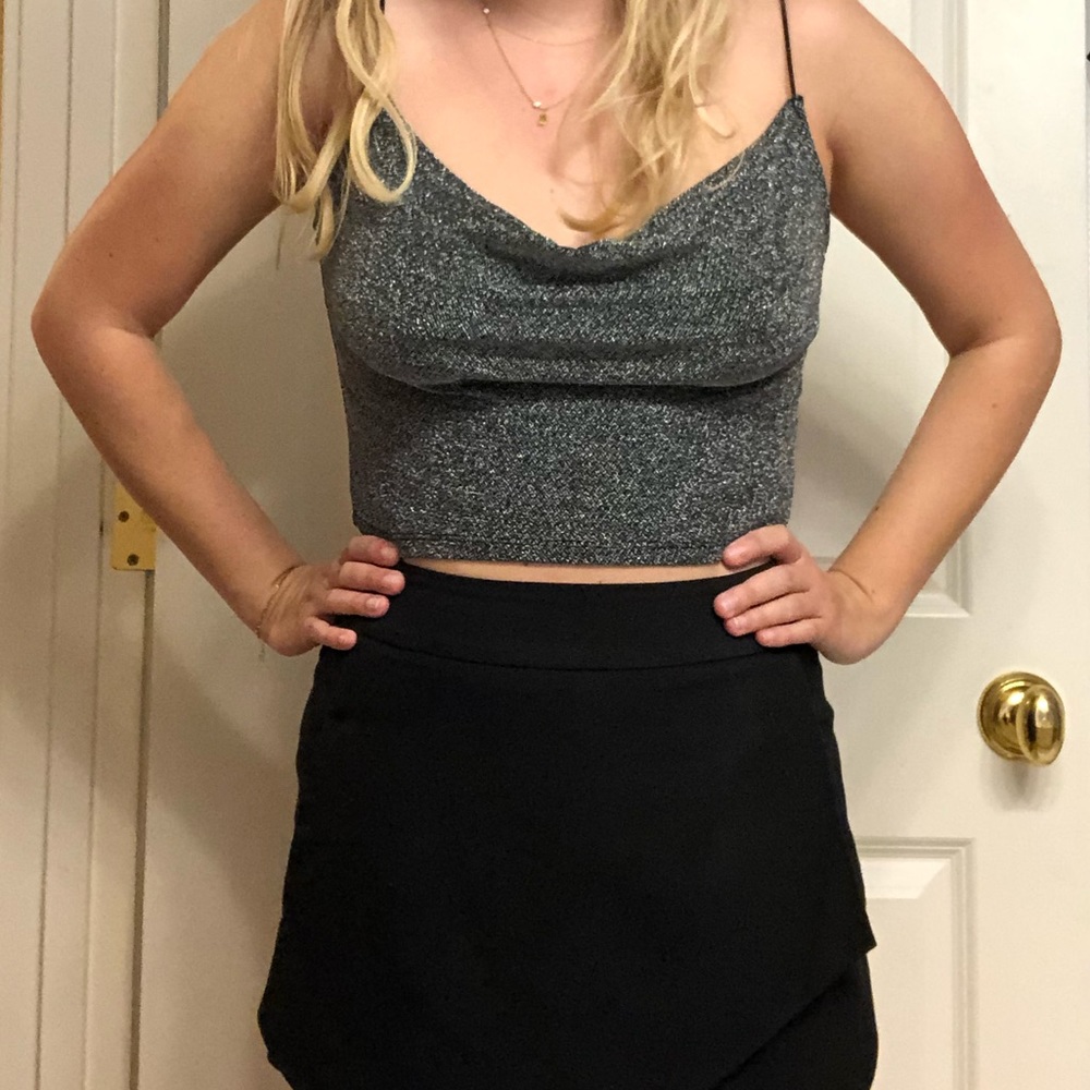 H&M Cowl neck crop top